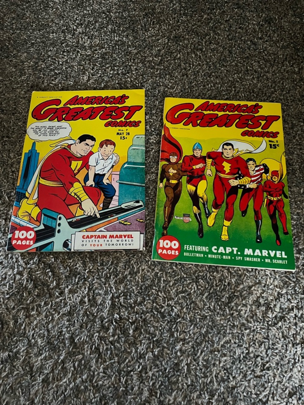 Americas Greatest Comics- number 1 and 7- REPRINTS